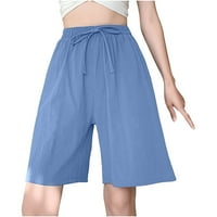 Gathrrgypske kratke hlače za žene plus veličine, ženske ljetne modne labave casual tromjesečje sa džepovima