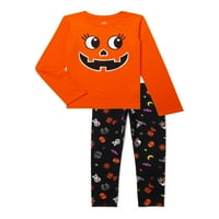 Halloween Girls Graphic Top i set outfit Set, dvodijelni, veličina 4-18