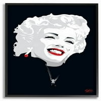Stupell Industries Sažetak Marilyn portret Vintage holivudska filmska zvijezda klasična ilustracija uokvirena