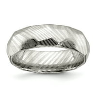Primal Steel Damascus Steel Faseted Band