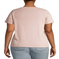 Grey Grayson Social ženska Plus Size je T'aime grafička majica sa kratkim rukavima