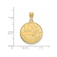 LogoArt 10k žuto zlato NHL LogoArt New York Islanders veliki privjesak