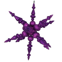 30 Purple Commercial Shatterproof Radical 3-D Snowflake Božić Ornament