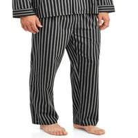 Hanes muški i veliki muški dugi rukavi tkani set pidžama dugih nogu, 2 komada