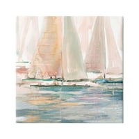 Stupell Industries warm Sunlit Sailboats Reflection ocean Water Surface Painting Gallery Wrapped Canvas Print