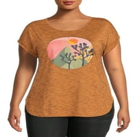 Tru self ženska grafička majica Plus veličine sa visokim niskim Porubom