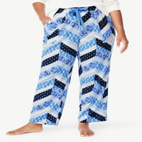Joyspun ženske pantalone za spavanje sa flanelom sa printom, veličine od XS do 3X
