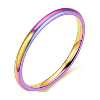 Tržetak ljepote Svestrani tanki titanijum čelični prsten ženski modni obični prsten za prsten za repni nakit