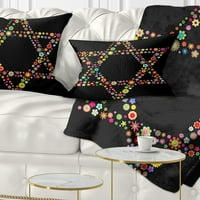 Designart Davidova zvijezda oblika-apstraktni jastuk za bacanje - 12x20