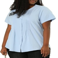 Jedinstvene radne majice za žene i čvrste kratke rukave sa dugmadima
