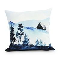 Jednostavno tratinčica, 16 16 preko brda plavi praznični Print dekorativni jastuk za bacanje na otvorenom