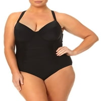 Terra & Sky ženski Plus Dragi izrez s jednodijelnim kupaćim kostimom s poprečnim leđima