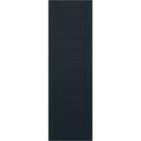 Ekena Millwork 18 W 44 H True Fit PVC horizontalna letvica uokvirena u modernom stilu fiksne kapke za montiranje, Noćno plava bez zvijezda