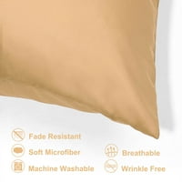 Unique Bargains jastuk pokriva Silky Satin Zipper jastučnice Set karamel 21 27