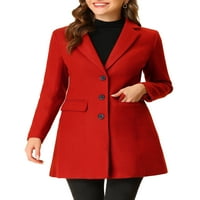 Jedinstvena ponuda ženski zarezani rever jednoredni Outwear dugi kaput