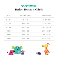 Garanimals Baby Girl grafički bodi sa kratkim rukavima, veličine 0 3M-24M
