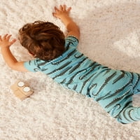 Little Star Organic Baby & Toddler Boys kratki rukav pripijena odjeća za spavanje, Veličina mjeseci-5t