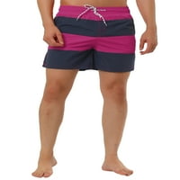 Unique Bargains muške ljetne plaže prugaste boje blok mrežaste hlače za podstavu