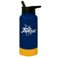 Tulsa Zlatni uragan Oz plava i žuta NCAA flaša za vodu od nerđajućeg čelika sa slamkom i poklopcem na zavrtnje