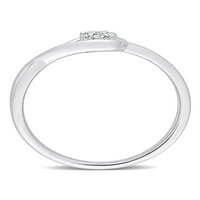 Miabella ženski dijamantski naglasak Sterling Silver Infinity Promise prsten