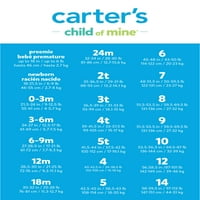 Carter's Child Of Mine Baby Girl bodi sa kratkim rukavima, 3 pakovanja, Preemie-mjeseci