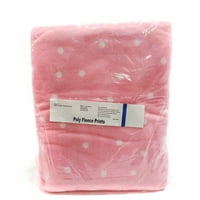 Shason Textile 60 'Yd poliester Fleece Fun Dot-tisak Šivaći i obrtni tkanina, ružičasta i bijela