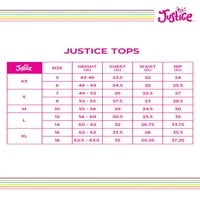 Grafički T-Shirt Justice Girls Open Back, Veličine 5 - & Plus