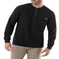 Wrangler radna odjeća Muška i velika Muška džepna Henley košulja dugih rukava, veličine s-5XL