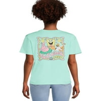 SpongeBob SquarePants ženske grafičke majice sa lisnatim mastilom, veličine XS-3XL