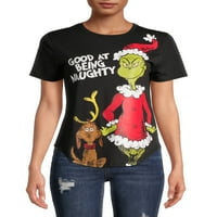 Grinch Juniors ' Good to Being Naughty Holiday Graphic T-Shirt