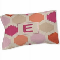 Batik Monogram Sham, Pink