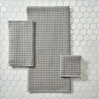 Better Homes and Gardens Woven Waffle Grid Set ručnika, Silver