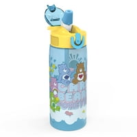 Zak Designs Care Bears Fluid Plastic flaša za vodu sa slamkom, Care Bears Forever