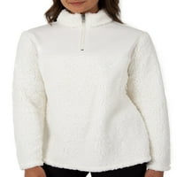 Athletic Works ženski Super plišani pulover sa patentnim zatvaračem sa prošivenim jarmom