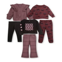 Little Star organski komplet odjeće za malu djecu i djecu za djevojčice, Set od 6 komada, veličine 12M-10