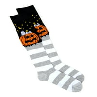 Peanuts ženske Snoopy bundeve čarape za Noć vještica do koljena, 1 pakovanje