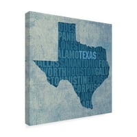 Zaštitni znak likovne umjetnosti' riječi Države Teksasa ' Umjetnost platna Red Atlas Designs