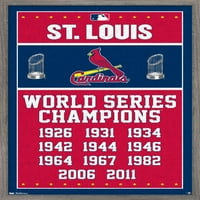 Cardinals St. Louis - zidni poster prvaka, 22.375 34