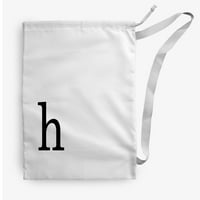 Jednostavno Daisy platneni moderni Monogram u H vrećici za veš