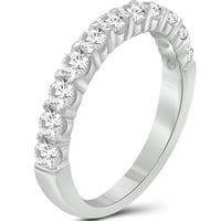 Diamonice kubni cirkonij prstenovi za žene – 2. Karatni bijeli kubni cirkonij prsten nakit - srebrne trake