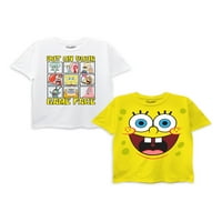 Spongebob Boys Game Face Grafičke Majice, Pakovanje, Veličine 4-20