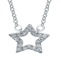 cttw Diamond Star 10k ogrlica od bijelog zlata