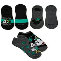 Mickey & Minnie dan St. Patrick ženski boravak put Liner i No Show Socks, 4-Pack