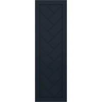 Ekena Millwork 15 W 29 H True Fit PVC Jednostruka ploča Heringbone modernog stila fiksne kapke za montiranje, Noćno plava bez zvijezda
