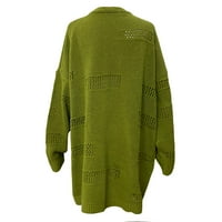 Ženski džemper za Crochet Cardigan Dugi rukav lagani džemper Ženski Gensu Cardigani Green