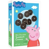Peppa Pig Mini Chocolate Sandwich Cremes Cookies, Oz