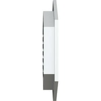 Ekena Millwork 18 W 34 H vertikalni Zabatni otvor: funkcionalan, PVC Zabatni otvor w 1 4 ravni okvir ukrasa