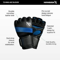 Hayabusa t 4oz mješovite borilačke vještine rukavice, crna siva X-velika