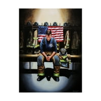 Zaštitni znak Likovna umjetnost 'Molitstvo vatrogasce' platno umjetnost Paul Walsh