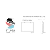 Stupell Industries široka peraja raznolike slojevite pruge dizajn vodene ribe slika Galerija umotano platno